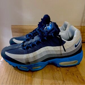 Nike Air Max 95 No Sew Dark Obsidian Blue Grey Rare Mens Size 7.5